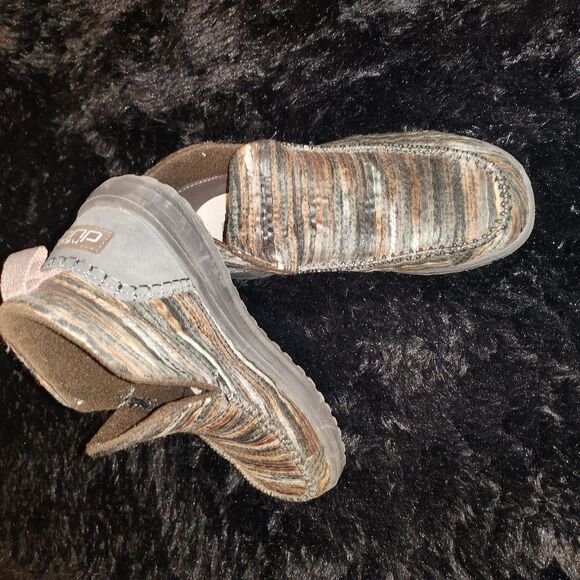 Hey Dude Brown and Gray Ankle Boots with Casual Design - Picture 1 of 6